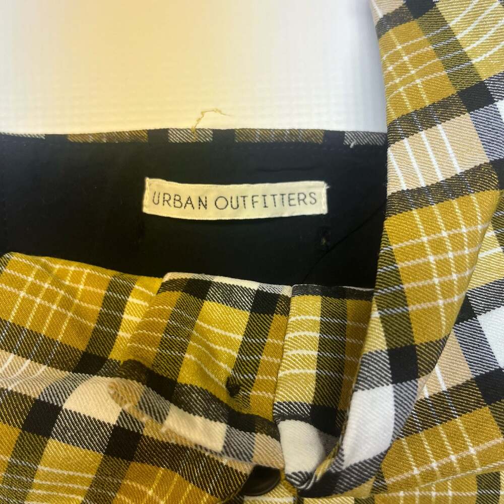 Urban Outfitters Yellow Plaid Halter Jumpsuit - Picture 4 of 4